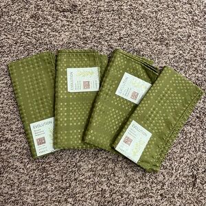 NWT Set of 4 Green Dinner Napkins Reusable
